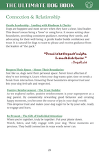 Page from a book titled 'The Ultimate Dog Book' with text on dog behavior and training.